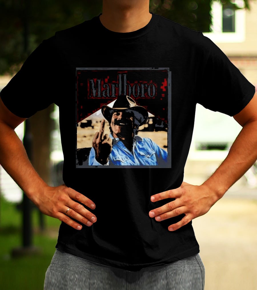 Marlboro Cowboy Middle Finger Cigar Tom Selleck Attitude T-Shirt