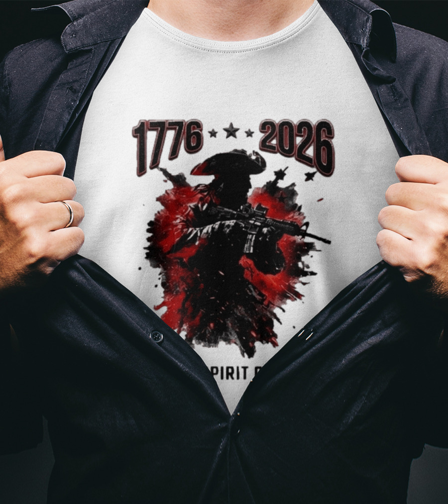 1776 2026 The Spirit Of '76 USA Patriotic Soldier T-Shirt