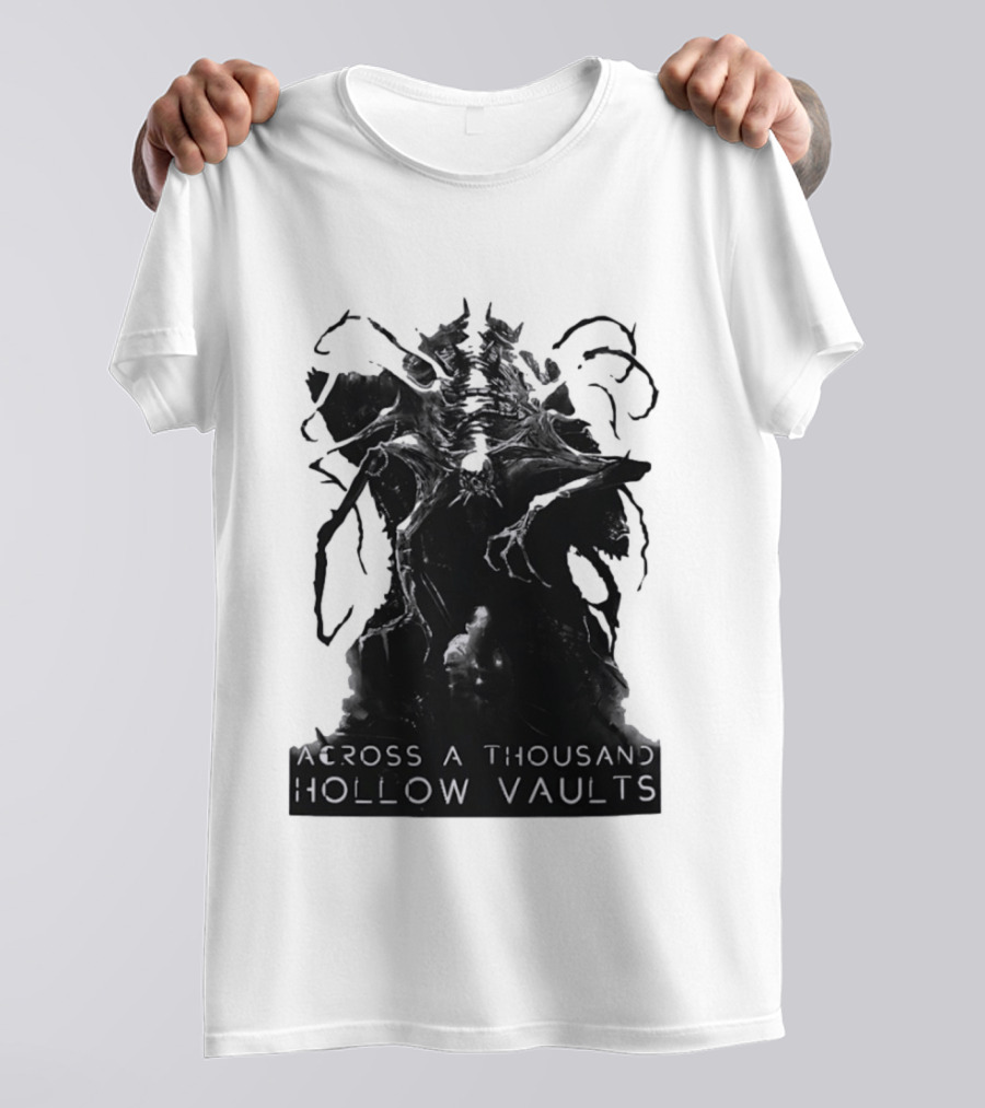 Across A Thousand Hollow Vaults Dark Fantasy Creature Horror Mythical Entity T-Shirt