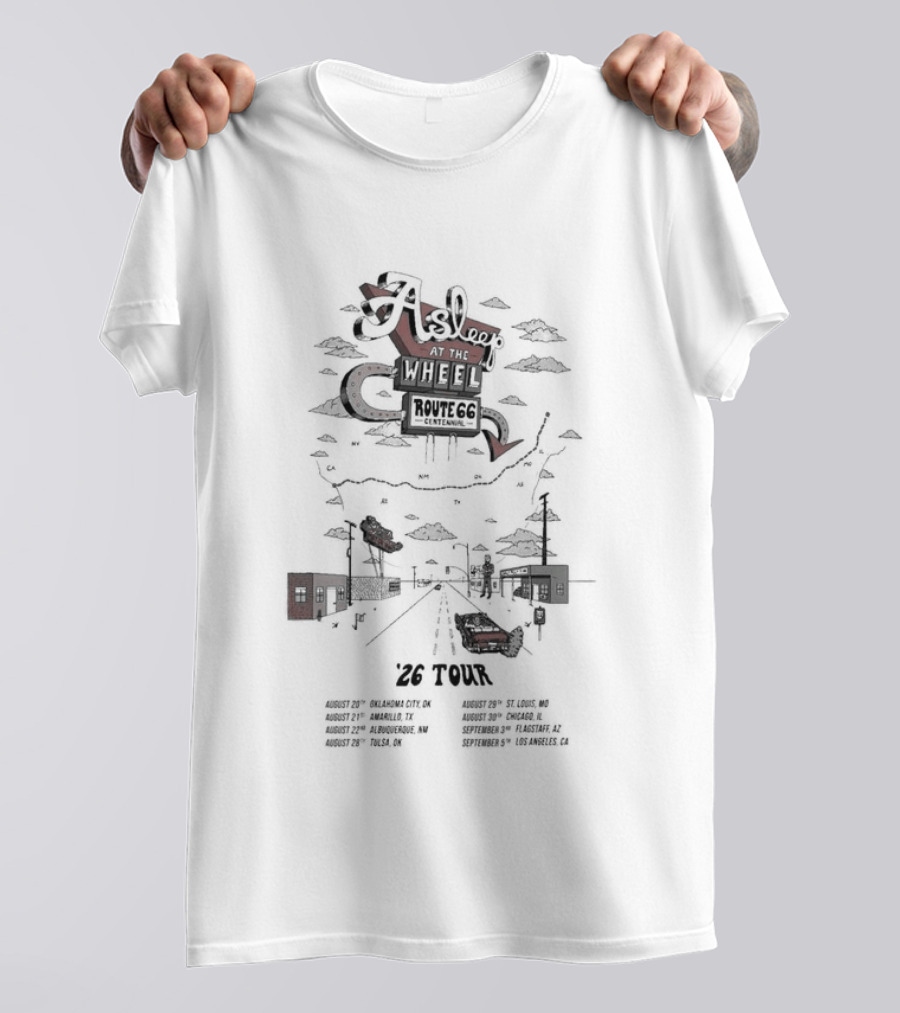 Asleep At The Wheel Tour 2026 Americana Road Trip Texas Nashville Route T-Shirt