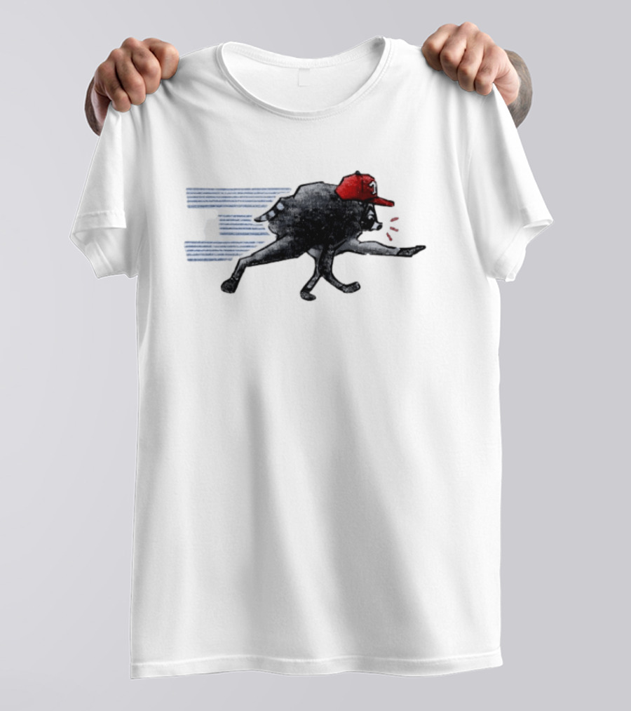 Toronto Blue Jays Baseball Raccoon Wearing Red Cap MLB T-Shirt