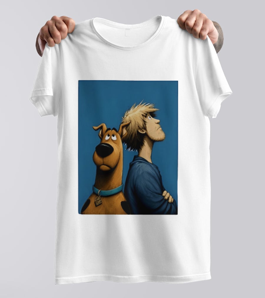 Scooby Doo And Shaggy Rogers Mystery Inc Iconic Cartoon Duo Facing Adventure T-Shirt