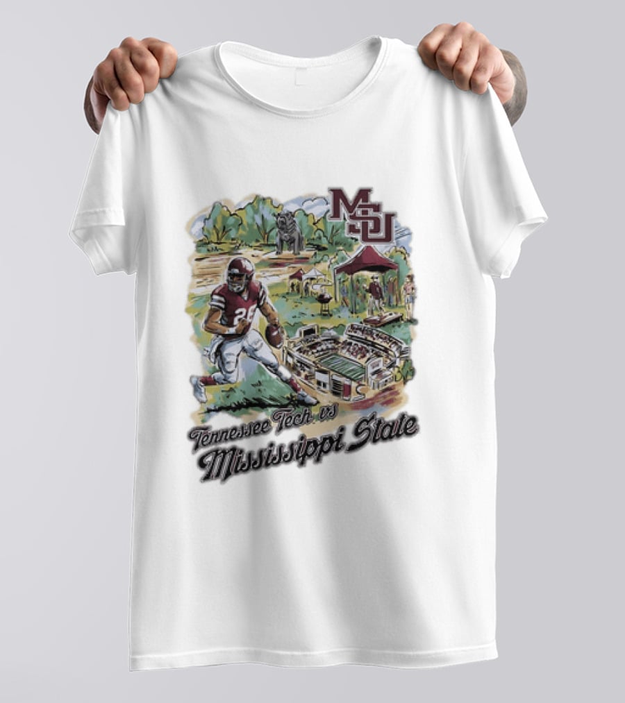 Tennessee Tech Vs Mississippi State Football 2026 Davis Wade Stadium Game Day T-Shirt