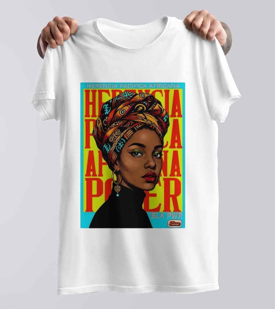 Herencia Pacifica Africana Power Blk Pwr Narez Wear T-Shirt