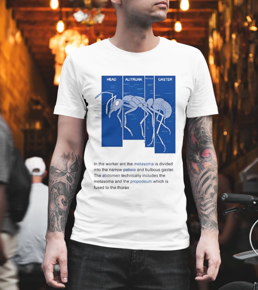 Worker Ant Diagram Head Alitrunk Gaster Metasoma Petiole Biology T-Shirt
