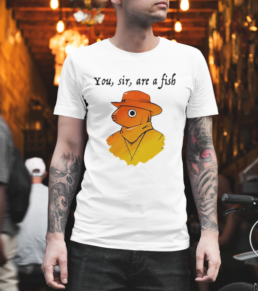 You Sir Are A Fish Cowboy Western Hat And Scarf T-Shirt