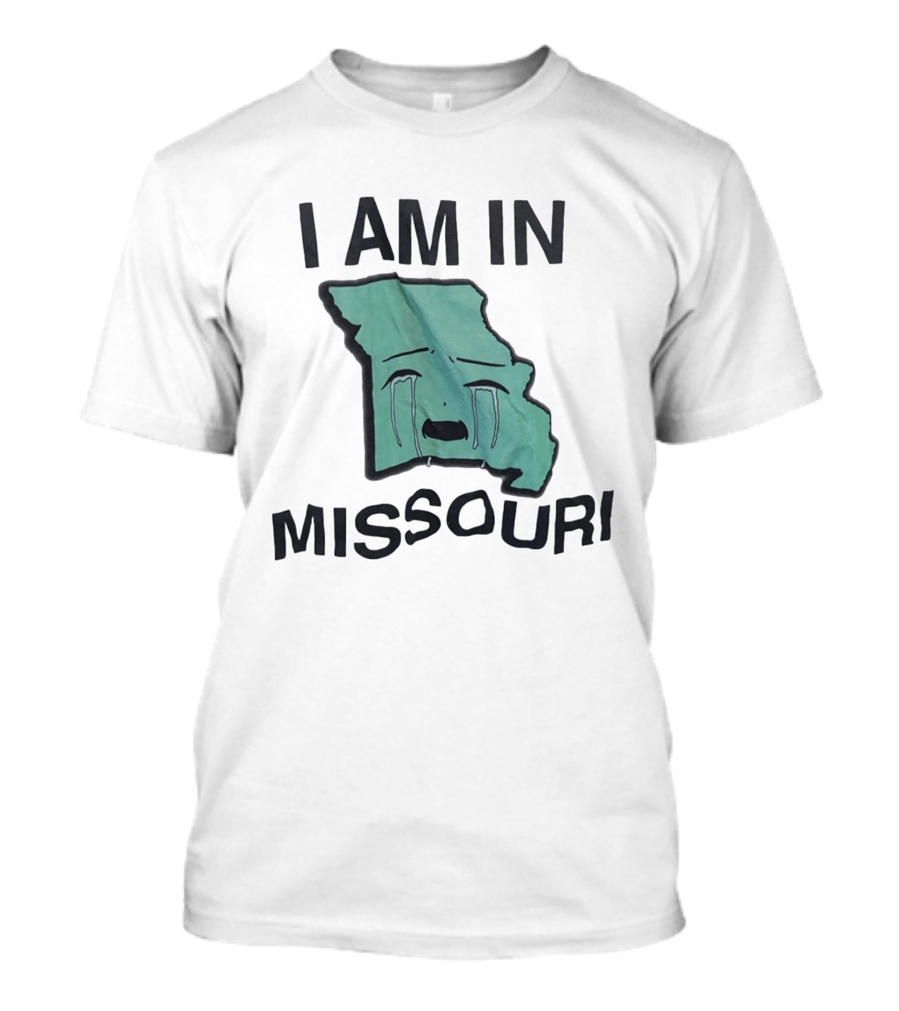 I Am In Missouri Crying Map Misery Pun T-Shirt