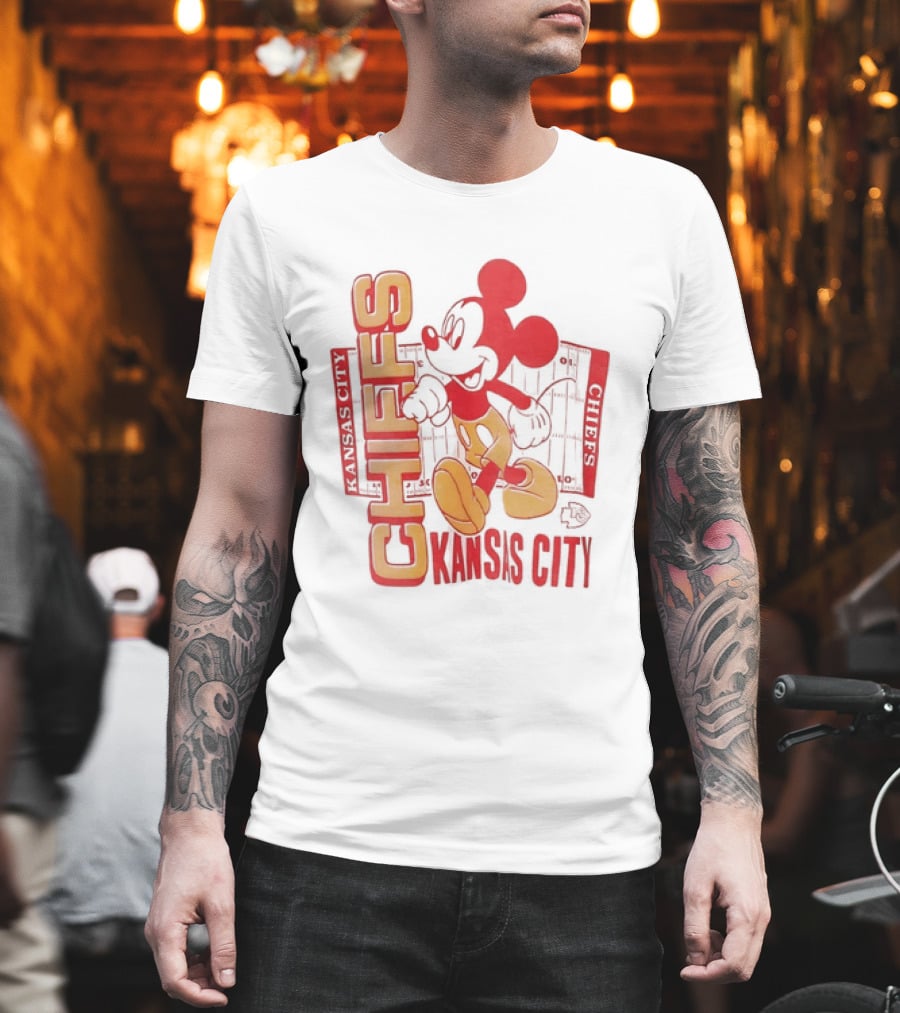 Kansas City Chiefs Mickey Mouse Authentic Fan T-Shirt