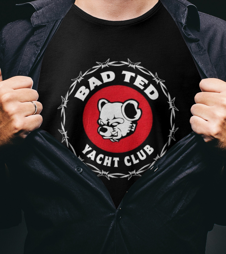Bad Ted Yacht Club Barbed Wire Bear T-Shirt