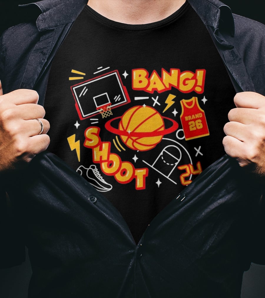 Bang Shoot Basketball Brand 26 Jersey Hoop 24 Sport Athletic T-Shirt