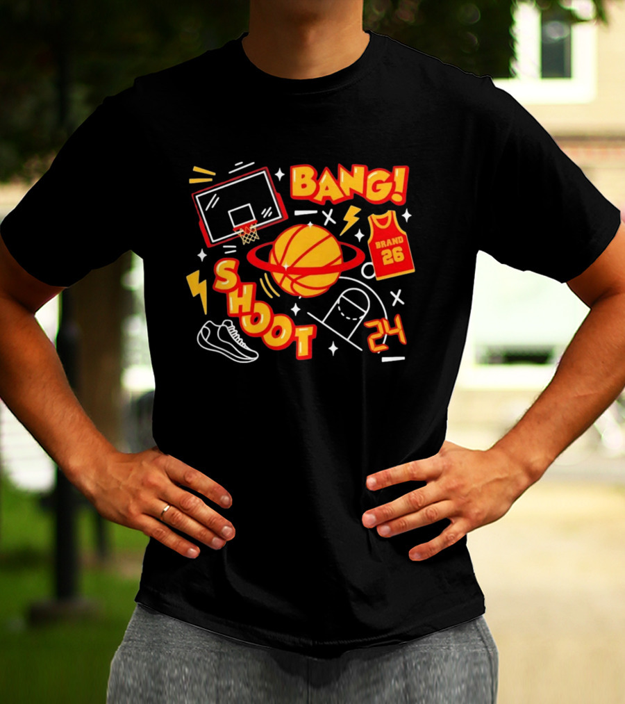 Bang Shoot Basketball Brand 26 Jersey Hoop 24 Sport Athletic T-Shirt