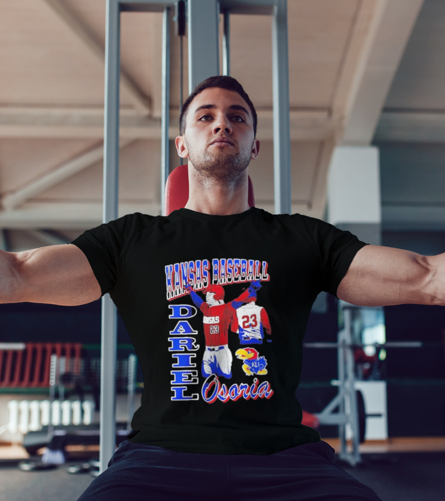 Kansas Baseball Dariel Osoria 23 KU Jayhawks T-Shirt