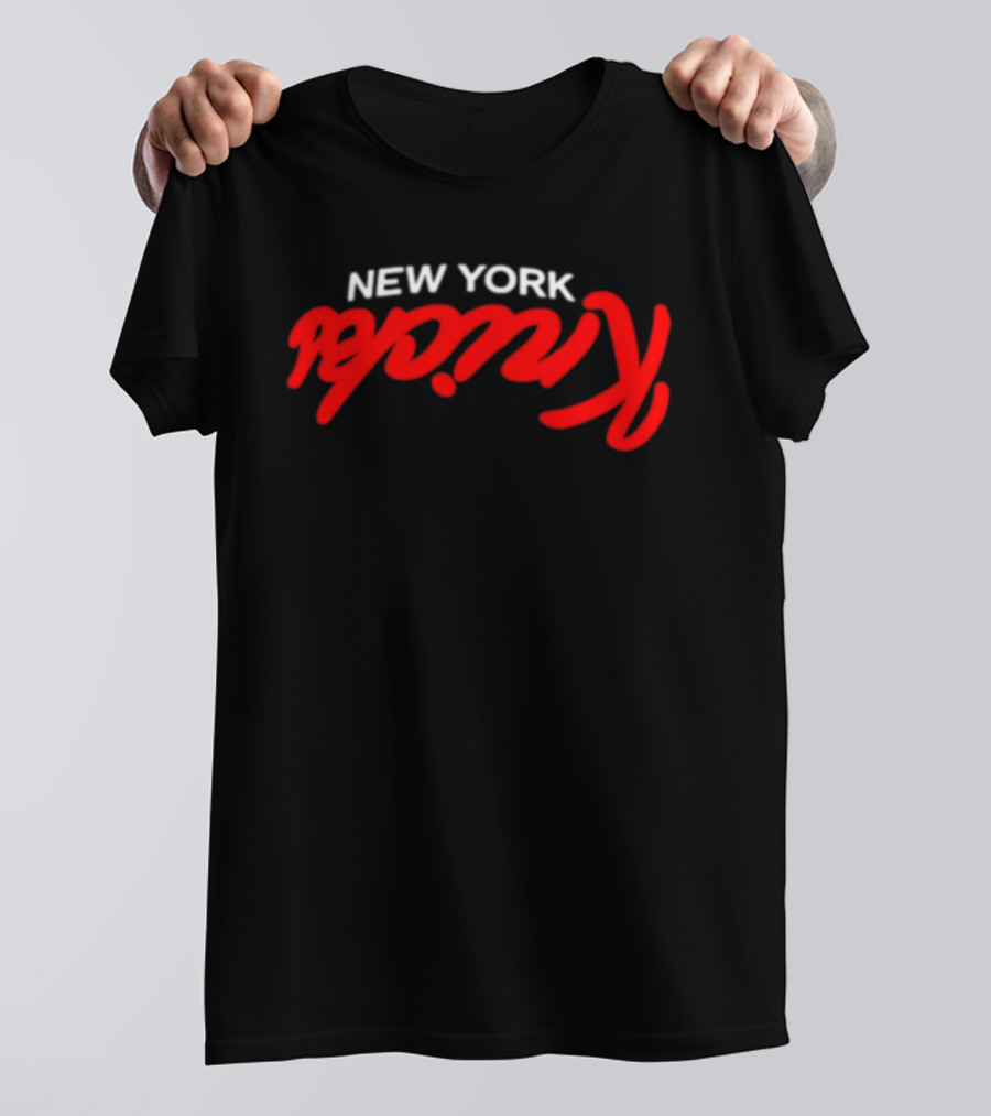 New York Knicks NBA Basketball Retro Red Script T-Shirt