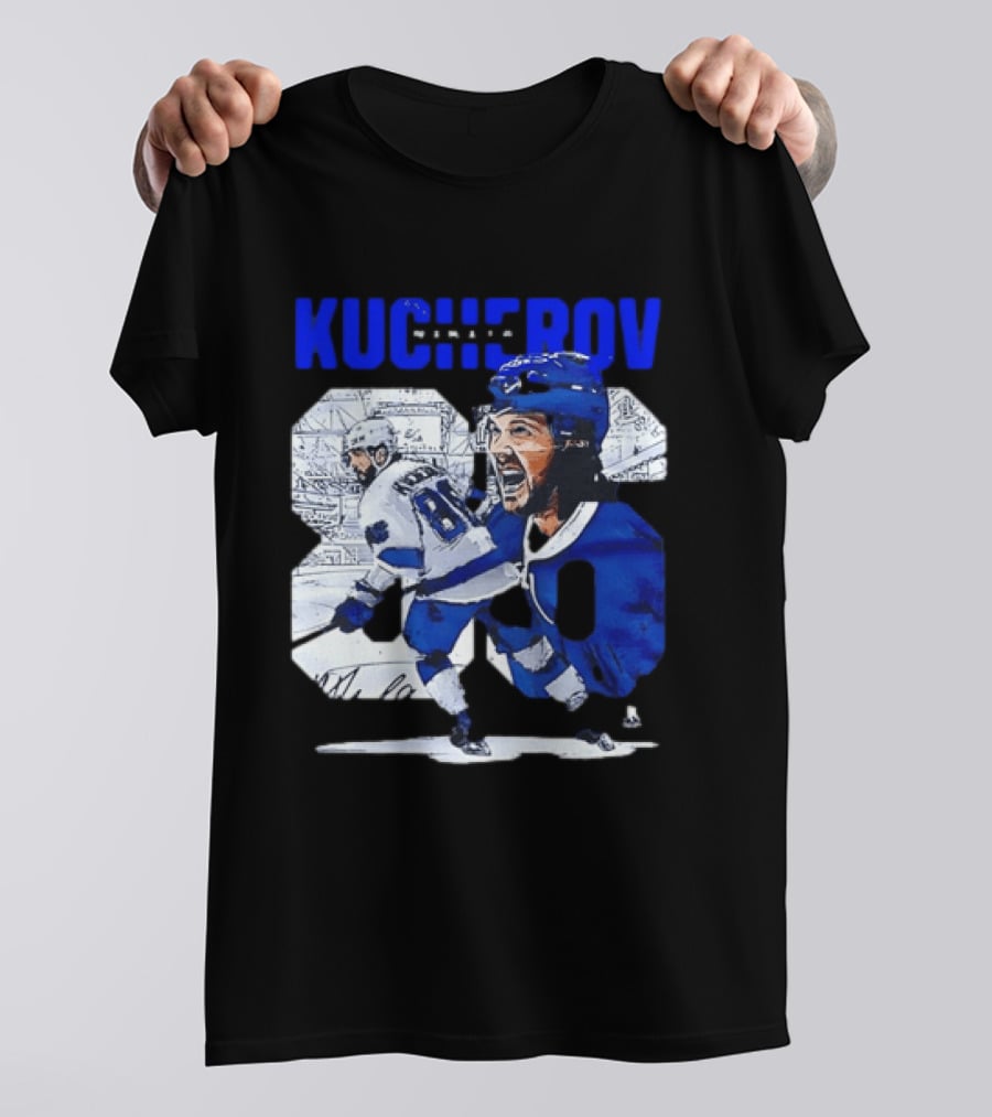 Kucherov 86 Skating And Celebrating Tampa Bay Lightning T-Shirt