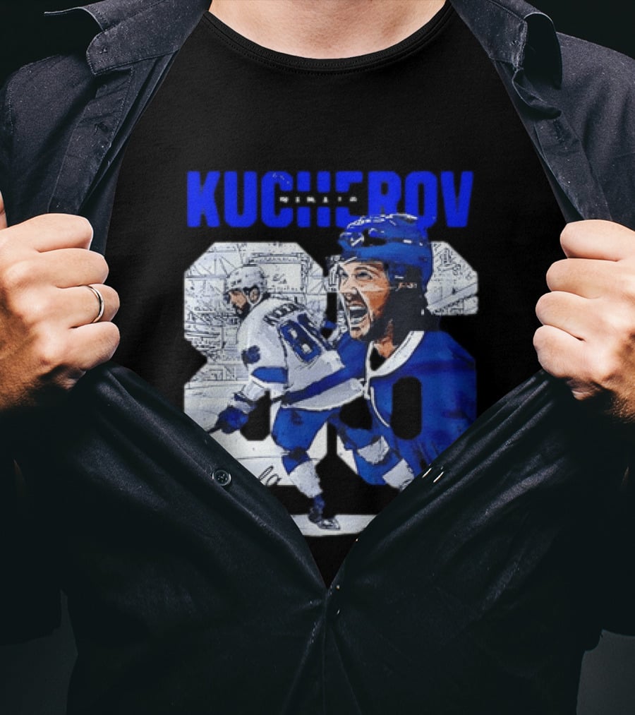 Kucherov 86 Skating And Celebrating Tampa Bay Lightning T-Shirt