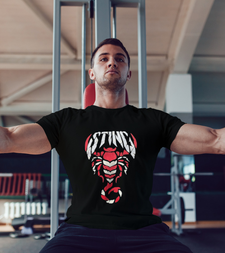 Patriotic Scorpion Sting Red White Claw Tail T-Shirt