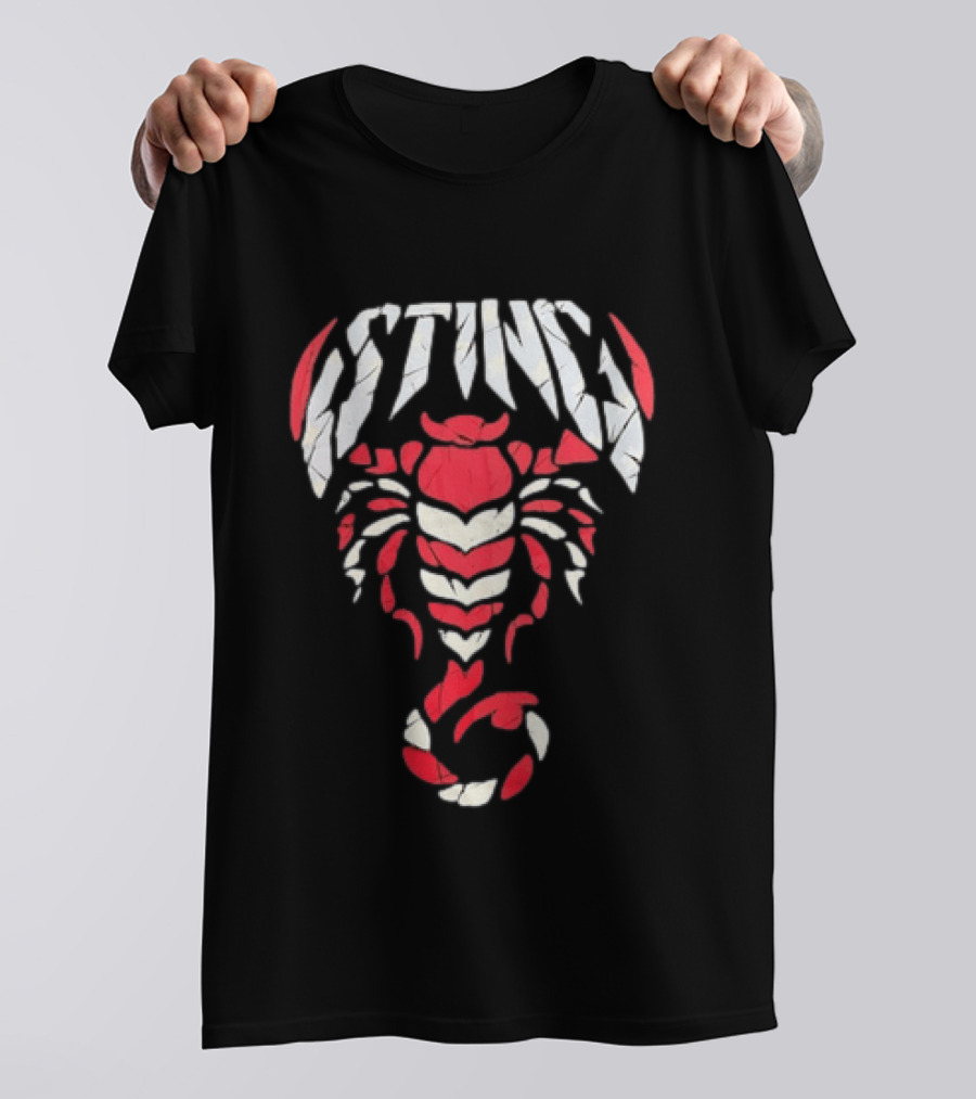 Patriotic Scorpion Sting Red White Claw Tail T-Shirt