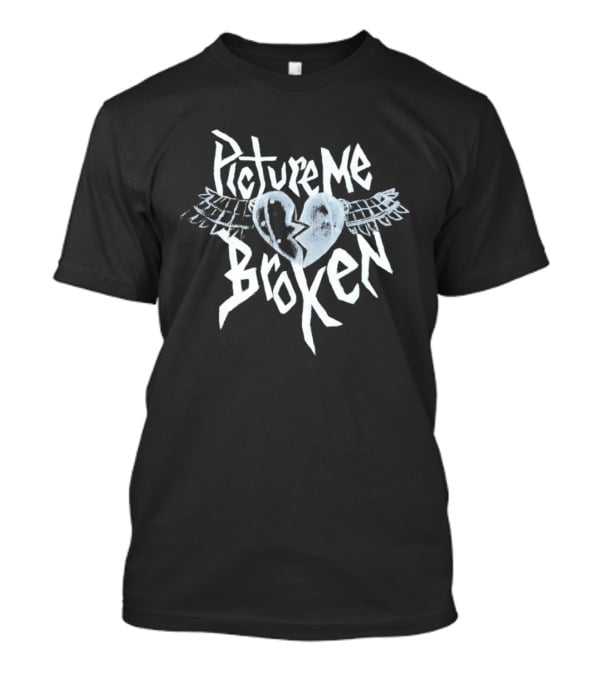 Picture Me Broken Heart Wings Alternative Rock T-Shirt