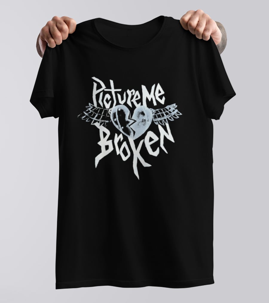 Picture Me Broken Heart Wings Alternative Rock T-Shirt