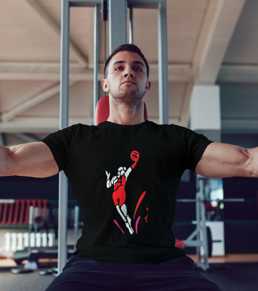 Portland Fire Basketball Player Athlete Jumping Action Pose T-Shirt
