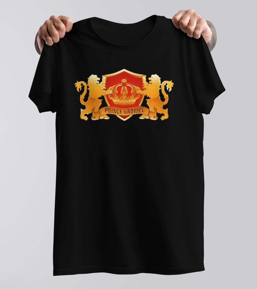 Prince Gabriel Regal Crown Emblem With Golden Lions T-Shirt