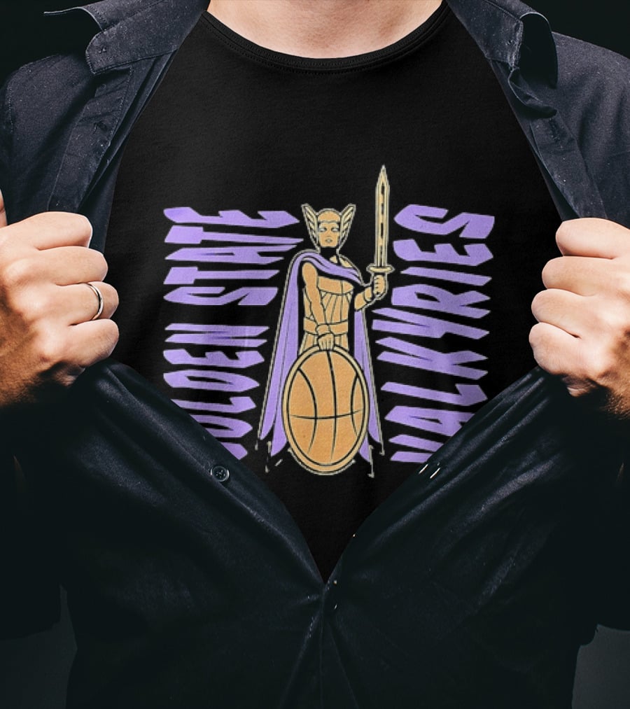 Golden State Valkyries Basketball WNBA Warrior Shield Sword T-Shirt