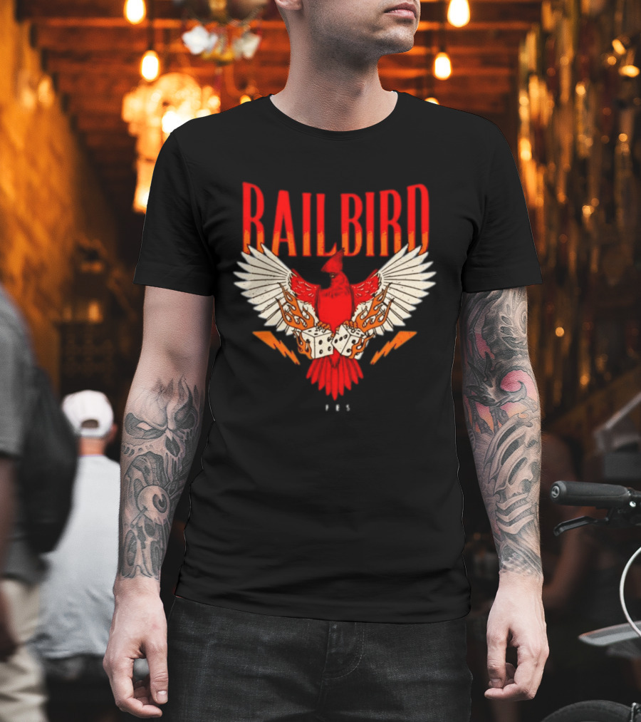 Railbird Festival 063 Red Winged Dice Bird With Flames T-Shirt