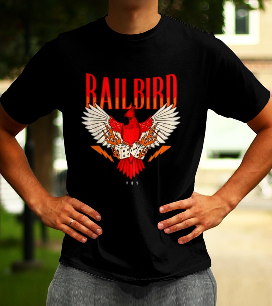 Railbird Festival 063 Red Winged Dice Bird With Flames T-Shirt