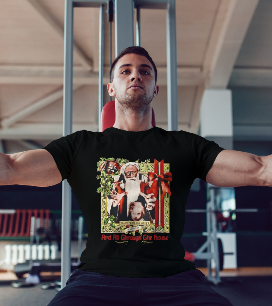 Tales From The Crypt Presents And All Through The House Santa Horror T-Shirt