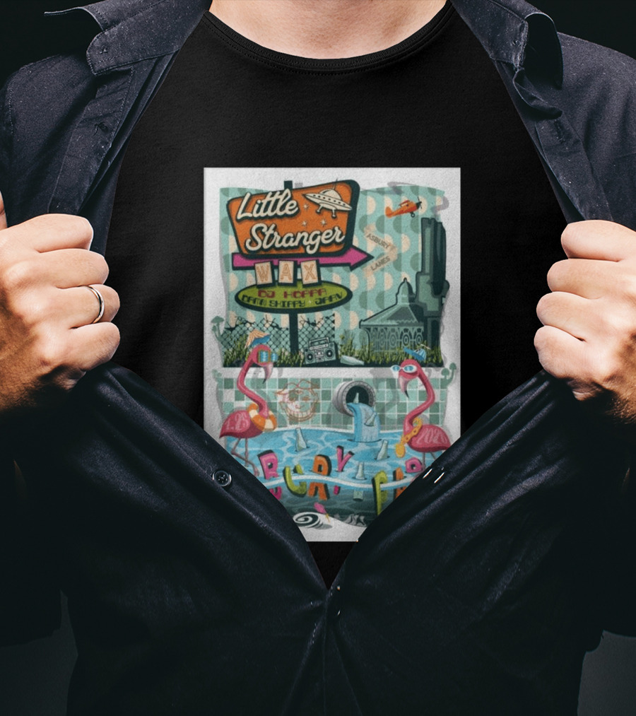 Little Stranger Asbury Park NJ Asbury Lanes DJ HOPPA WAX 7 25 2026 Flamingos T-Shirt