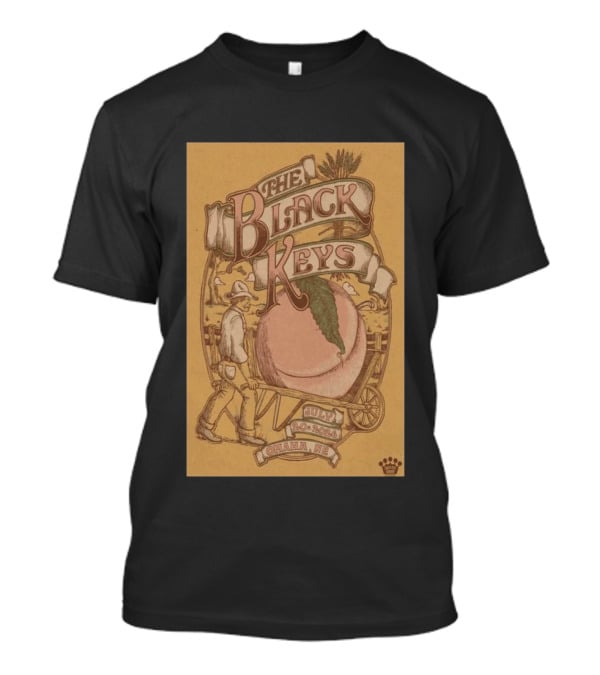 The Black Keys Omaha NE July 20 2026 Peach Cart Astro Amphitheater T-Shirt