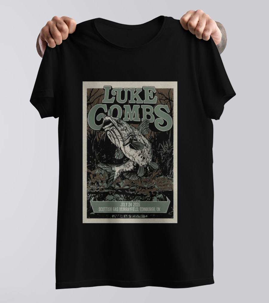 Luke Combs Scottish Gas Murrayfield Edinburgh UK July 24 2026 T-Shirt