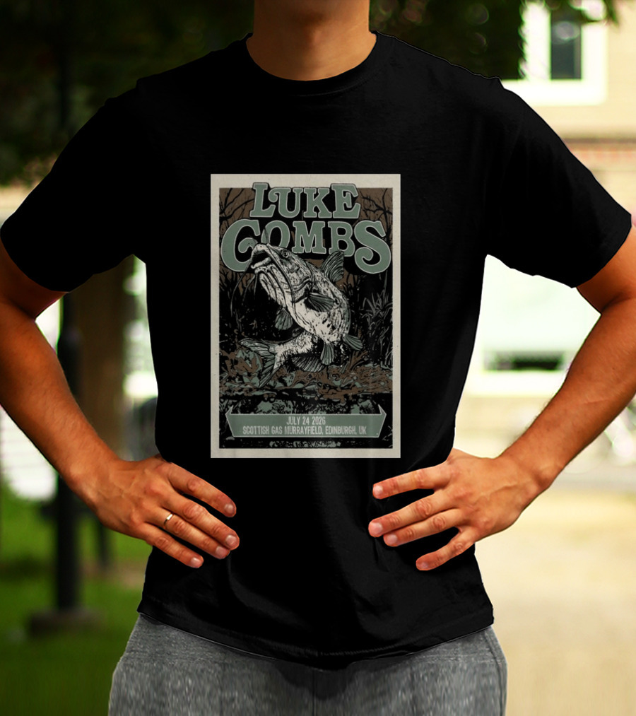 Luke Combs Scottish Gas Murrayfield Edinburgh UK July 24 2026 T-Shirt