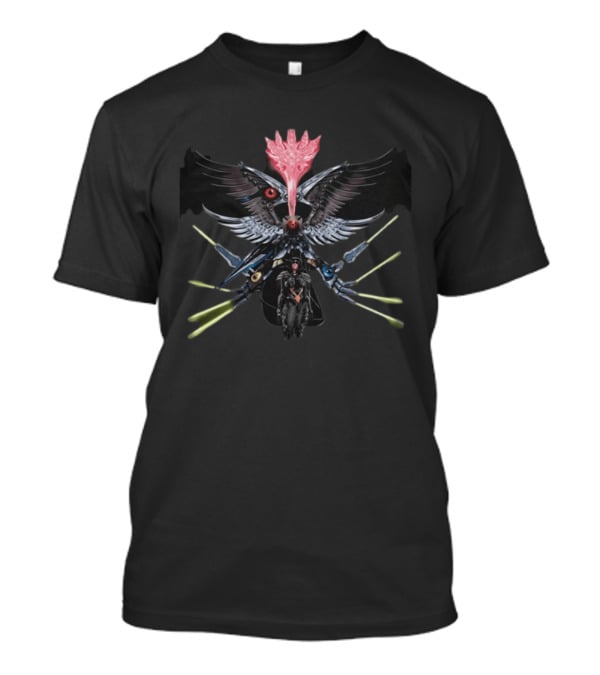 Machin3gir1 Psychowarrior Neon Winged Machine Guardian T-Shirt