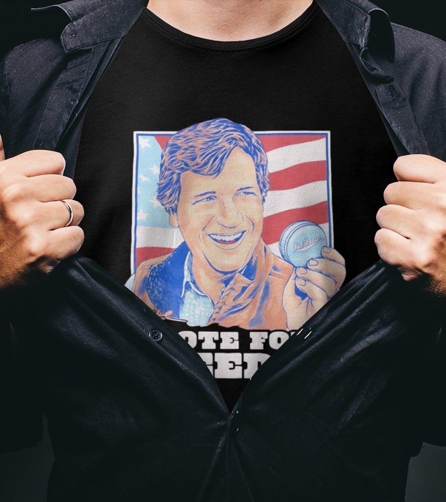 Tucker Carlson Old Row Vote For Freedom America Flag T-Shirt