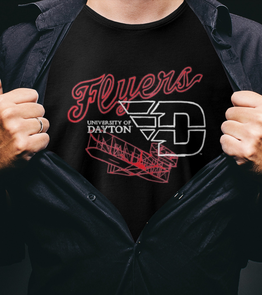 University Of Dayton Flyers Airplane Pilot D Wings T-Shirt