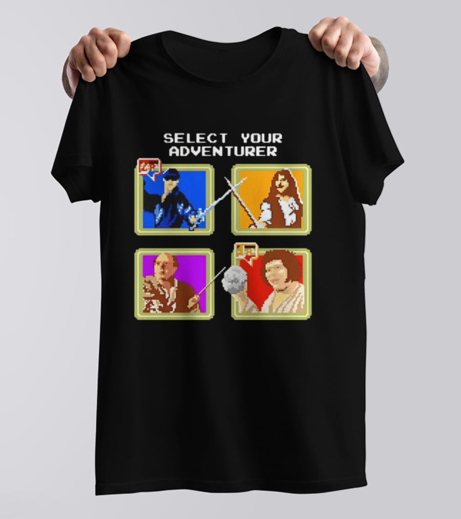 Select Your Adventurer Westley Inigo Montoya Vizzini Fezzik The Princess Bride Pixel T-Shirt