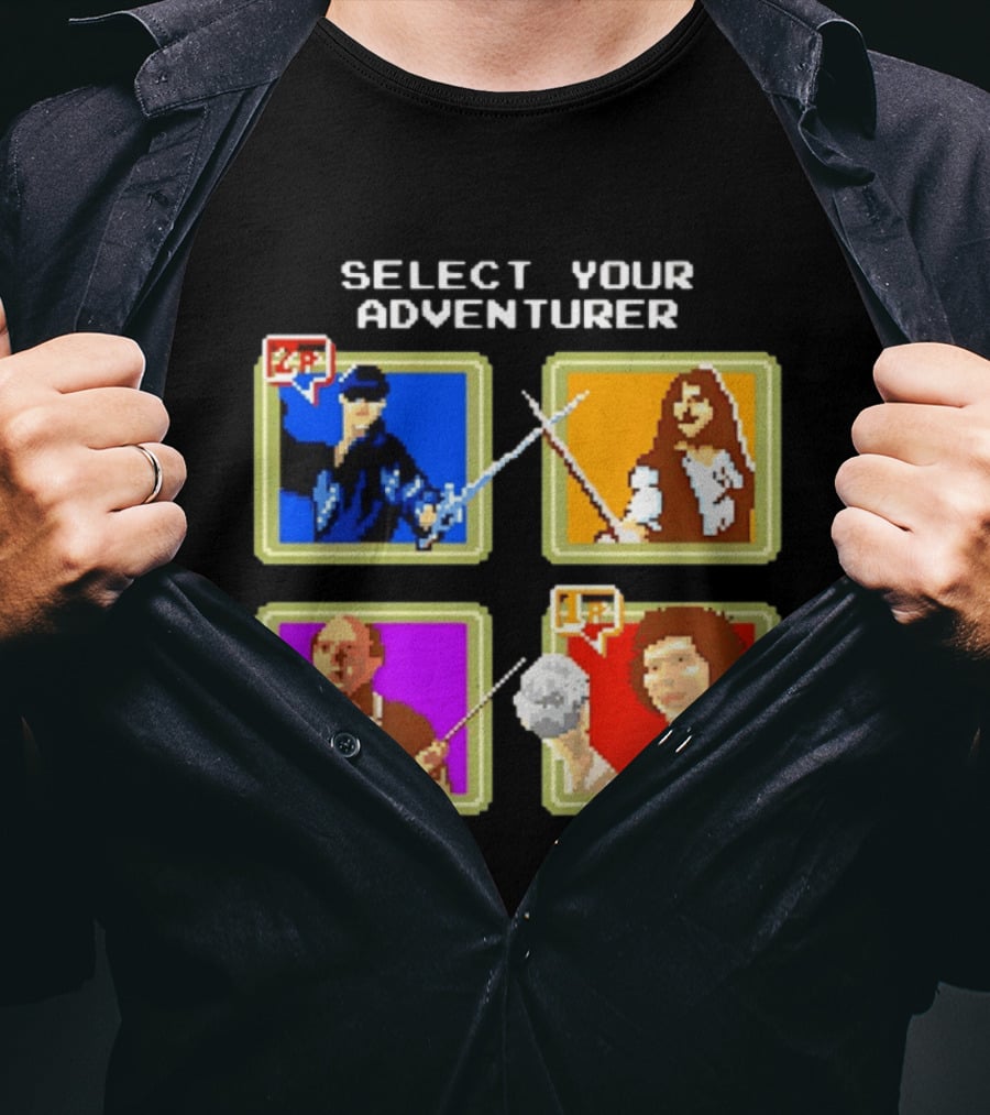 Select Your Adventurer Westley Inigo Montoya Vizzini Fezzik The Princess Bride Pixel T-Shirt