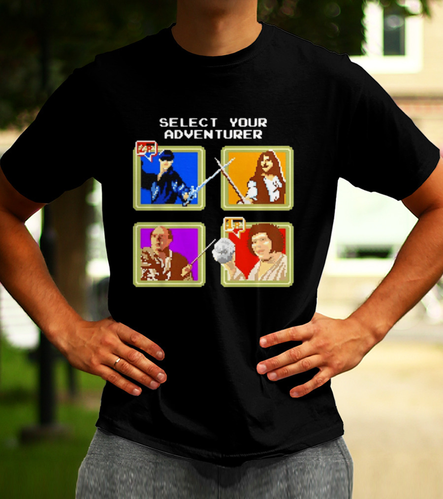Select Your Adventurer Westley Inigo Montoya Vizzini Fezzik The Princess Bride Pixel T-Shirt