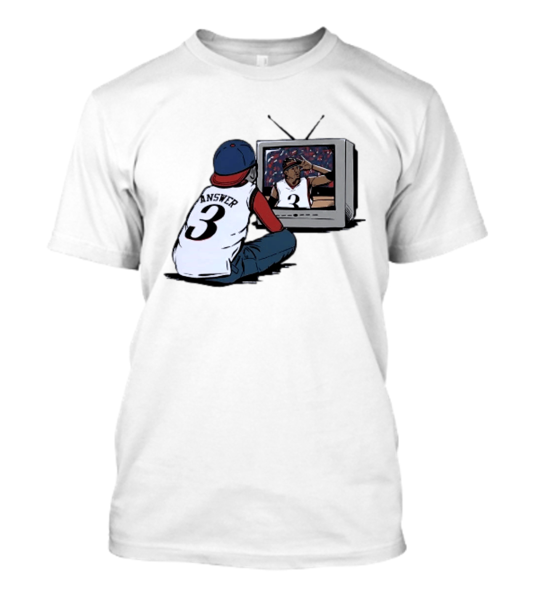 Allen Iverson 76ers Number 3 The Answer NBA Legend T-Shirt