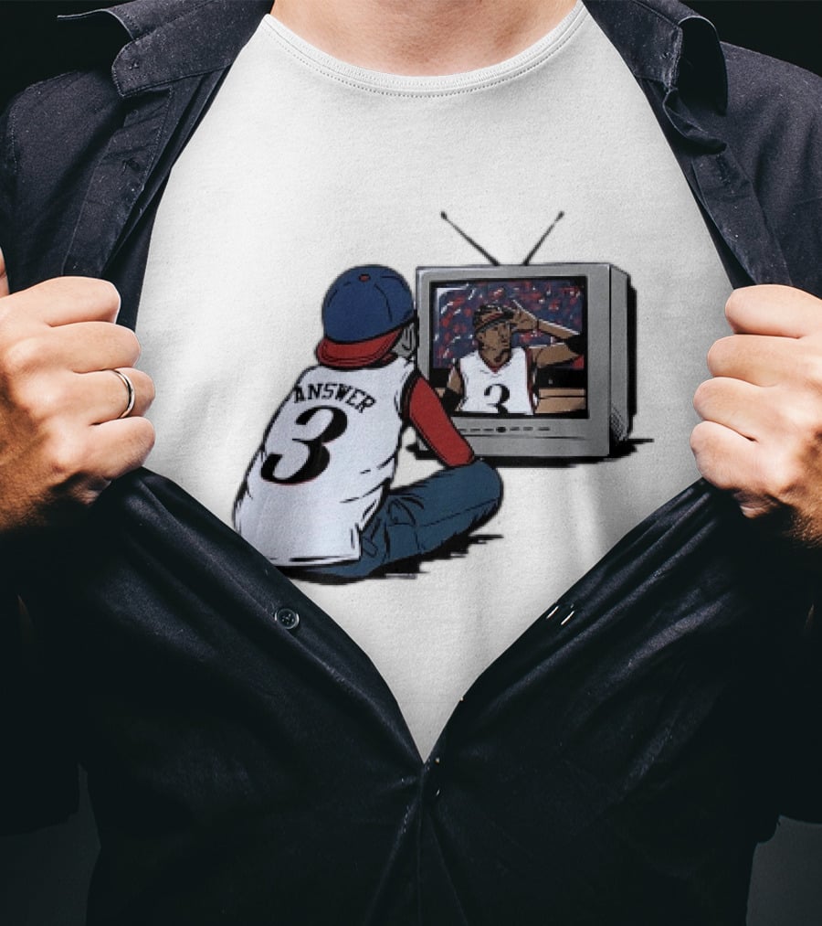 Allen Iverson 76ers Number 3 The Answer NBA Legend T-Shirt