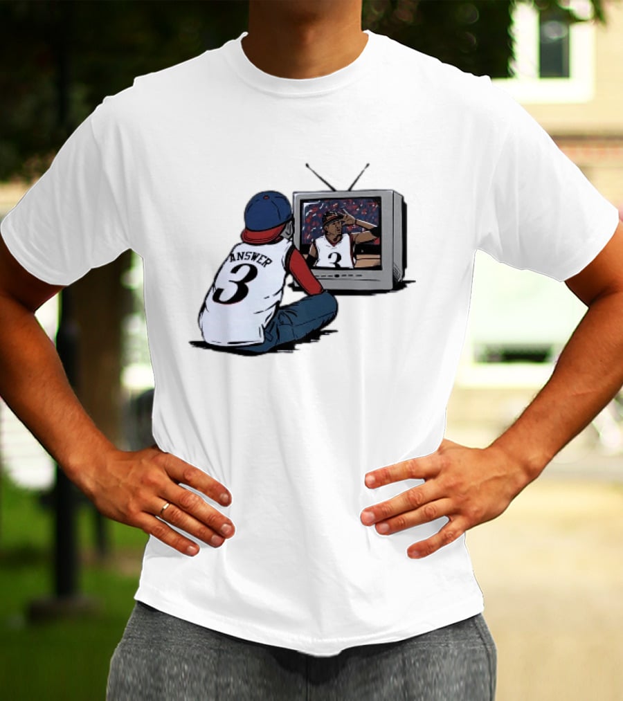 Allen Iverson 76ers Number 3 The Answer NBA Legend T-Shirt