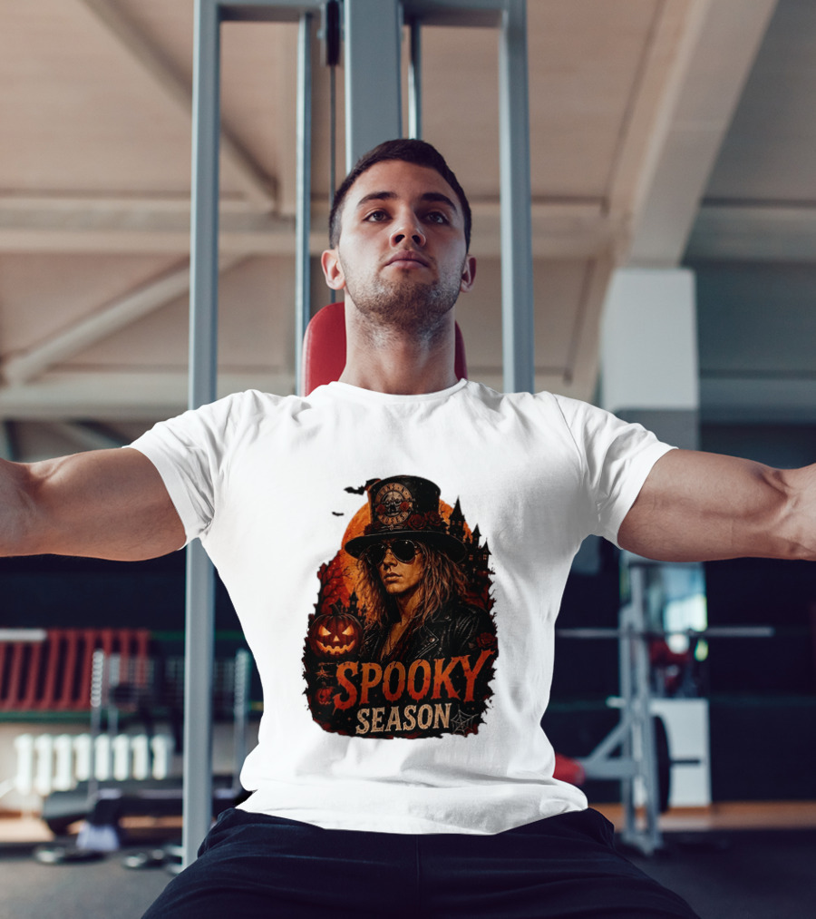 Spooky Season Buns N' Roses Halloween Pumpkin Slash T-Shirt