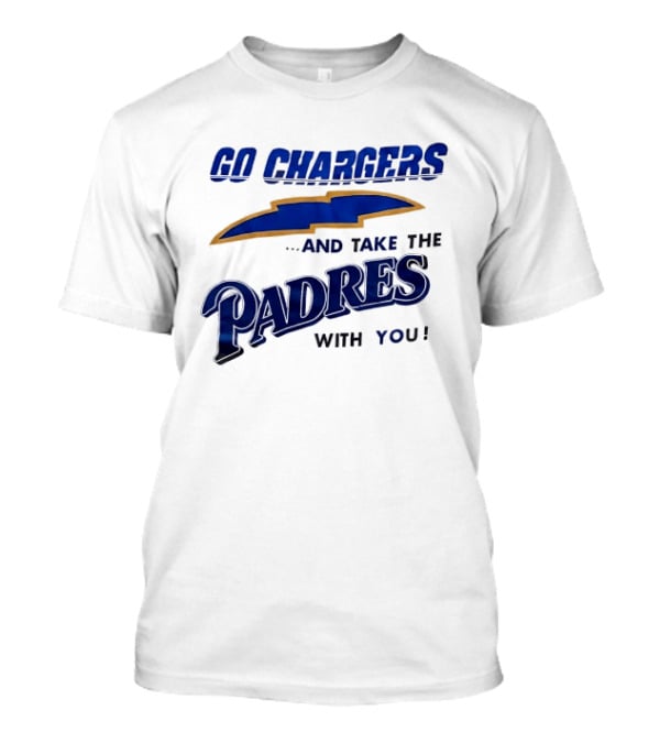 Go Chargers And Take The Padres With You Lightning Bolt T-Shirt