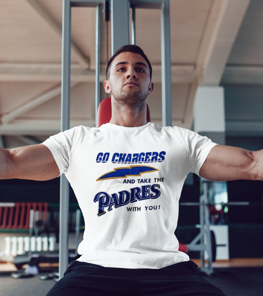 Go Chargers And Take The Padres With You Lightning Bolt T-Shirt