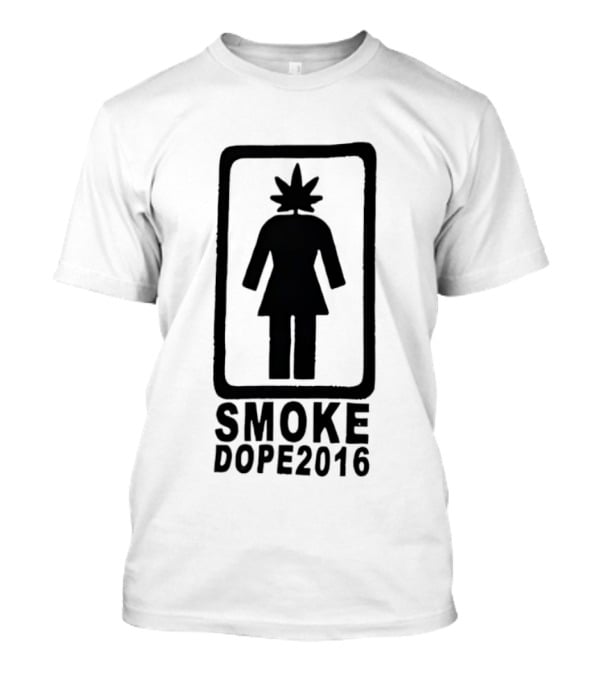 Smoke Dope 2016 Weed Leaf Silhouette Girl Marijuana T-Shirt