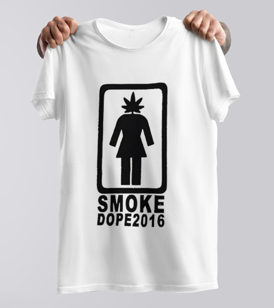 Smoke Dope 2016 Weed Leaf Silhouette Girl Marijuana T-Shirt