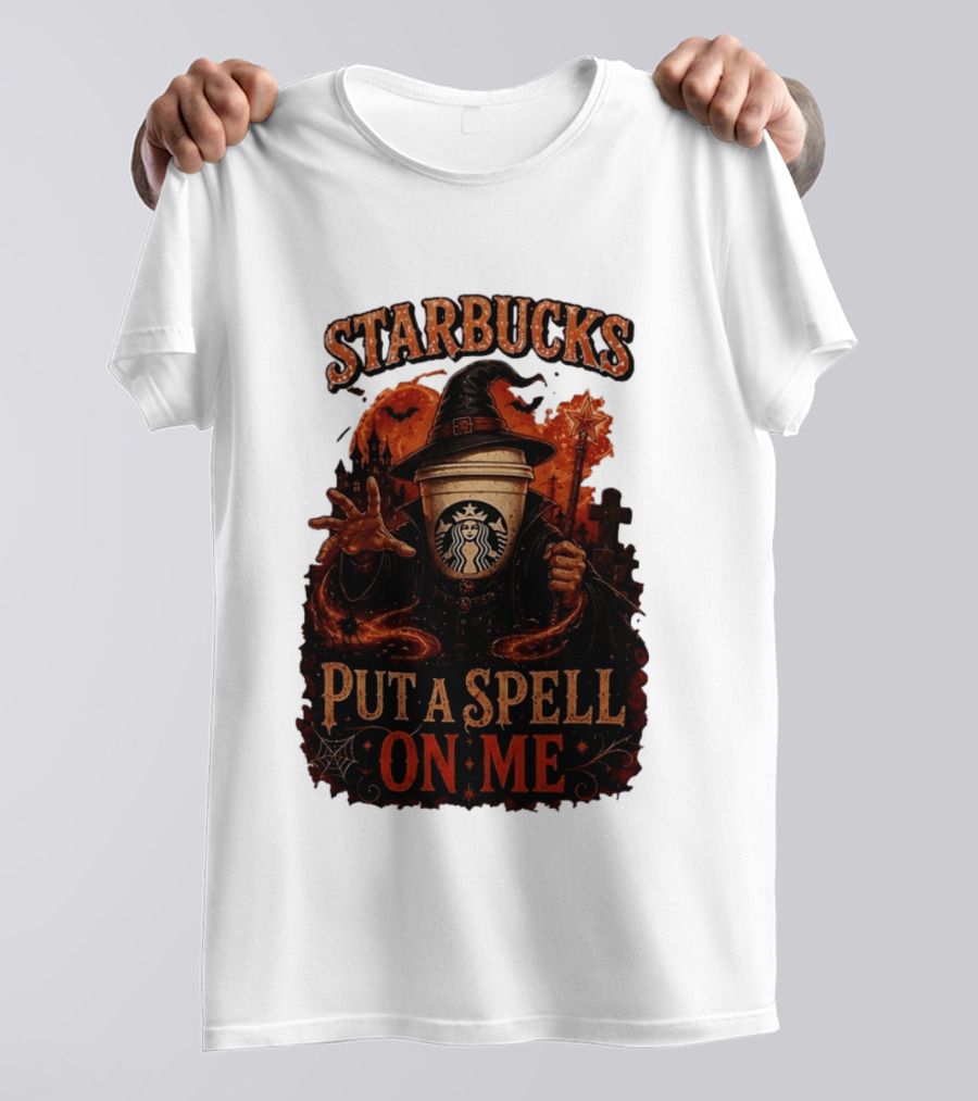 Starbucks Halloween Witch Put A Spell On Me Coffee Magic T-Shirt