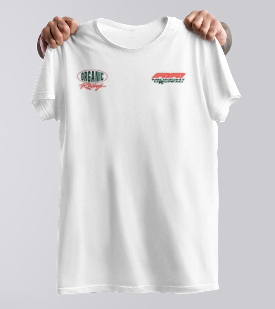 Midnight Racing Organic Store White Retro Car Racing T-Shirt