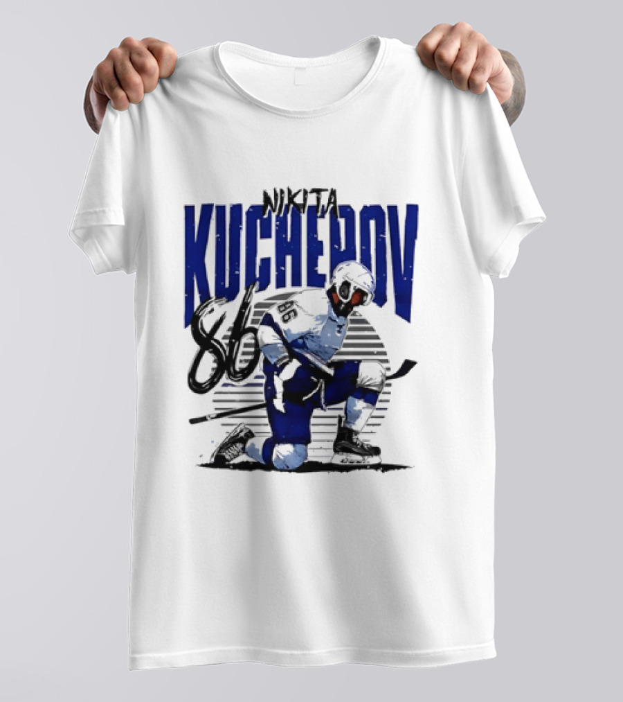 Nikita Kucherov 86 Tampa Bay Lightning Hockey Celebration T-Shirt